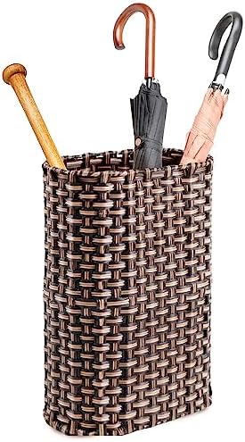 PEMAR Espresso Slim Umbrella Stand for Entryway, Waterproof Resin by PEMAR
