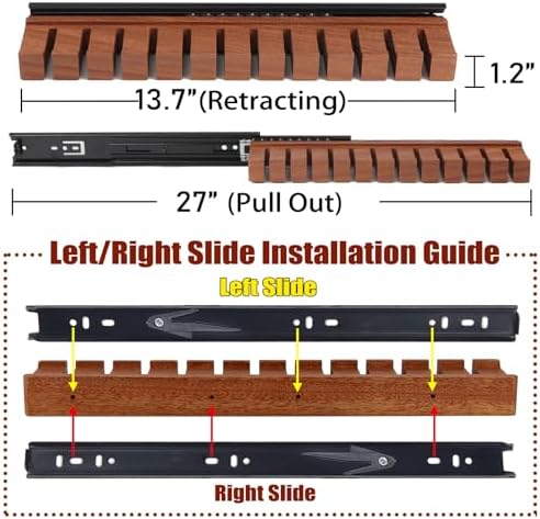 Walnut 12 Belts Organizer with Sliding System - Image 2