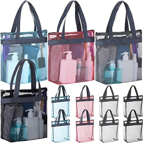 Patelai 12 Pcs Mesh Shower Caddy Bags Bulk, Quick Dry Portable, Multicolor by Patelai