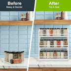 3-Tier Bamboo Spice Rack, Wall Mount & Countertop Spice Organizer - Image 5
