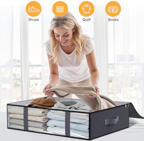 StorageRight Under Bed Storage Bags, 10 Pack, 40L, Gray - Image 4