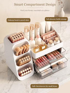 Booklov Large Makeup Organizer for Vanity Countertop, White - Image 3