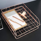 Rose 4-Tier Stackable Paper Tray Desk Organizer - Image 6