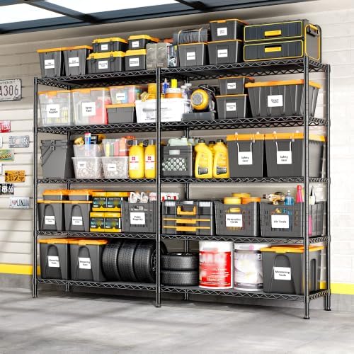 REIBII 70" W Storage Shelves, 1600LBS Heavy Duty & L/H Shaped, for Garage - Image 2