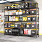 REIBII 70" W Storage Shelves, 1600LBS Heavy Duty & L/H Shaped, for Garage - Image 2