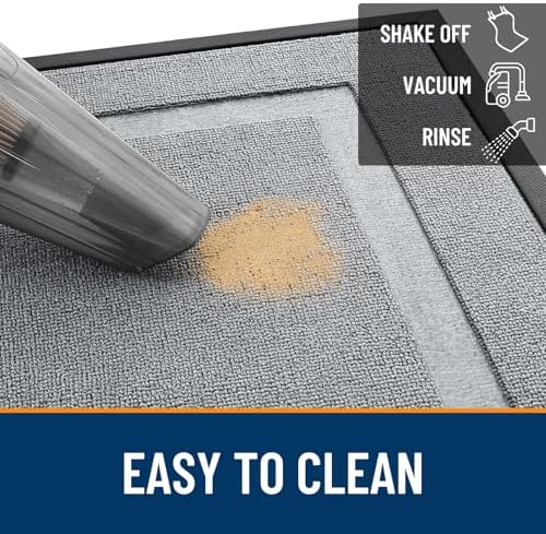 OLANLY Front Door Mat Outside 47x17, All-Season Heavy-Duty Rubber Doormat - Image 5