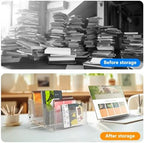 File Sorter Organizer, 5 Sections Acrylic Letter Tray 2 Pack - Image 3