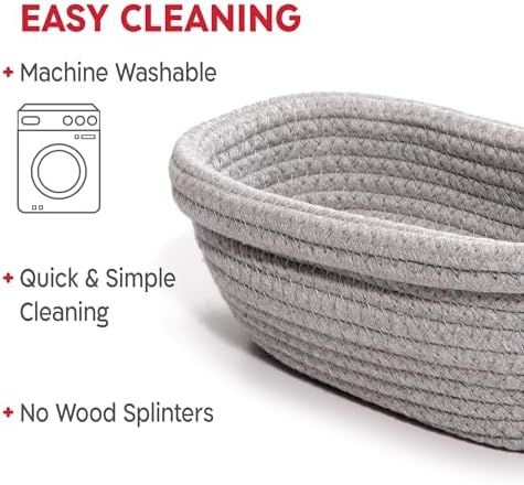KneadAce Cotton Rope Banneton Bread Proofing Basket Set, Oval & Round Bread Baskets with Liners & Covers for Artisan Bread Baking, Sourdough Bread Baking Supplies - Image 4