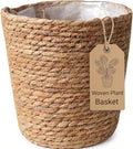 FOMIYES Home Decor Woven Straw Flower Pot Seagrass Planters Basket Garden Plant Pot Containers Wicker Rattan Vase Sundries Organizer Storage Bins for Indoor Outdoor Plants Vintage Decor by FOMIYES