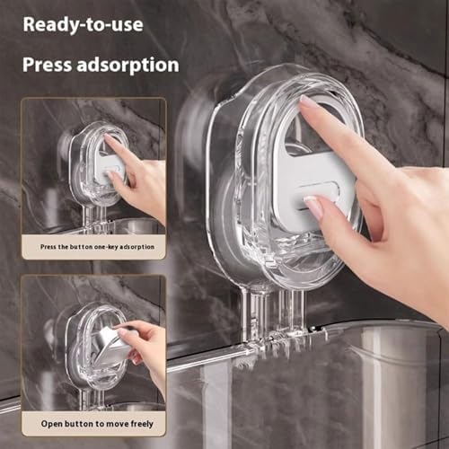 No-Drill Bathroom Suction Storage Box – Large Capacity & Strong Load-Bearing (2PCS-B) - Image 3