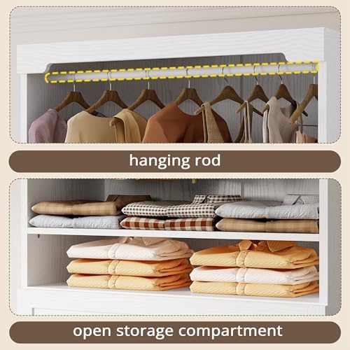 IRONCK Freestanding Closet System with Adjustable Shelves & 3 Drawers - Image 6