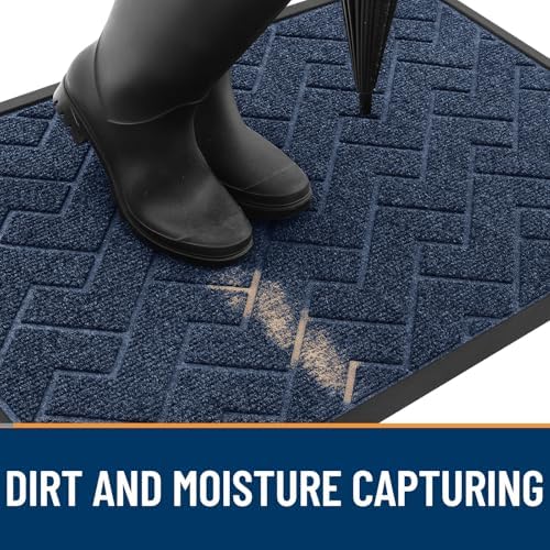 OLANLY Front Door Mat Outside 47x32, All-Season Absorbent Rubber Doormat - Image 7