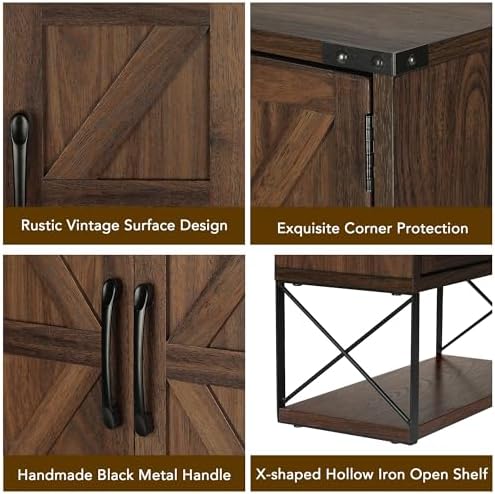 RUSTOWN Farmhouse Medicine Cabinet with 2 Barn Door, Bathroom Wall Cabinet - Image 7