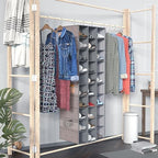 Libeder 30 Section Hanging Shoe Organizer & Storage for Closet,Heather Grey - Image 4