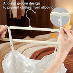 60 Pack White Velvet Felt Pants Hangers with 60 Hooks, Heavy Duty Space Saving Clothes Hangers with 360° Swivel Hook, Non Slip Thin Cute Flocked Design for Shirts, Coats, Dresses & Closet Organization - Image 5