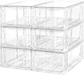 6 Pack Acrylic Storage Drawers, Clear Stackable Storage Drawers, Acrylic Organizers Drawers for Under Sink, Pantry, Bathroom, Makeup Organizers Cosmetic Display,Classroom Storage Organization, Medium by Unknown