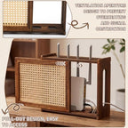 Wi-Fi Router Box Hider, Synthetic Rattan Decor, Wood - Image 5