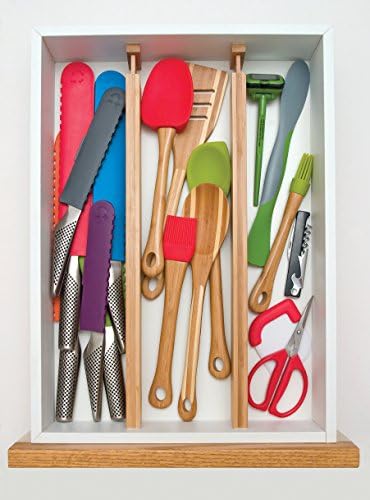 Lipper International Bamboo Kitchen Drawer Dividers, Set of 2 - Image 2