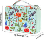 Vomgomfom 200 Slots Pencil Case 4-Layer PU Leather, Handle, Green - Image 2