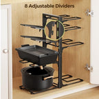 LAMU 8-Tier Heavy Duty Pots and Pans Organizer under Cabinet, 20.8" H - Image 5