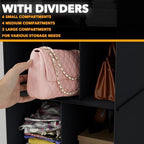 SpaceAid 2 Pack Hanging Closet Organizer and Storage with Dividers, 24 Compartments Hanging Shoe Shelves for Closet, Wardrobe, RV, Garment Rack - Black - Image 4