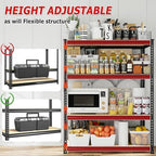 REIBII Storage Shelves Adjustable Metal Shelving 1600LBS Garage Shelves Industrial Metal Shelves 4 Tier Garage Shelving for Warehouse Basement Kitchen Pantry Closet, 11.8" D x 23.6" W x 56.7" H - Image 6