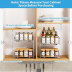 BOIVSHI Pull Out Spice Rack, 9.25" W x 10.39" D x 9.76" H - Image 4