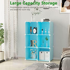 C&AHOME 6-Cube Storage Organizer Cube Shelf Closet Storage Bookcase, Blue - Image 5