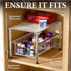 Simple Houseware Chrome Metal Stackable Storage Rack, 16.75 in L x 10.8 in W x 10.25 in H - Image 3