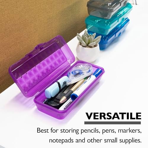 BAZIC PRODUCTS LUCENT Translucent Pencil Box, Stackable, 24-Case - Image 4