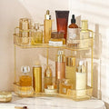Aveniee Corner Bathroom Counter Organizer, Bathroom Countertop Shelf Makeup Organizer for Vanity Perfume Tray for Corner Storage (2 Tiers, Gold) by Aveniee