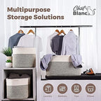 CHAT BLANC Cotton Rope Baskets for Organizing | Storage Baskets for Shelves | Rope Basket for Storage, Small Laundry Baskets, Woven Baskets for Storage, Dog Toy Bin, Baby Basket,Off White&Brown 3 Pack - Image 4