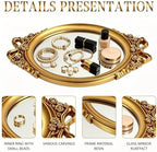 Mirrored Tray, 15"x 9.75" x 1.25" Gold Vanity Tray，Gold Perfume Tray, Decorative Organizer for Dresser, Bathroom Countertop, Bedroom, Living Room & Special Occasions - Image 5