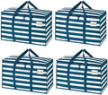 VENO 4 Pack Heavy Duty Moving Bags, Extra Large Storage Bags with Reinforced Handles & Strong Zippers, Foldable & Reusable Moving Box Alternative for Clothes & Dorm Storage by Veno