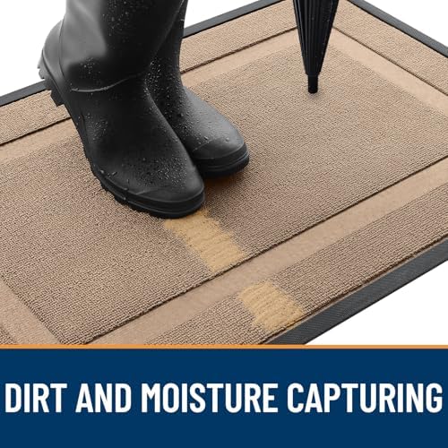 OLANLY Front Door Mat Outside 71x23, All-Season Heavy-Duty Rubber Doormat - Image 4