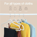 Home-it Premium Velvet Hangers 100 Pack - Ivory Suit Hangers Non Slip - Heavy Duty Clothes Hangers for Closet, Jacket, Shirt, Pants and Suit, Hook Swivel 360 - Ultra Thin - Image 4