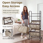 GRANNY SAYS 3 Tiered Laundry Sorter, Narrow Hamper Cart with Wheels - Image 4