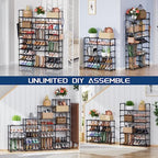 Mavivegue 10 Tiers Shoe Rack Tall Shoe Organizer Shoe Storage 55-65 Pairs Vertical Shoe Shelf Large Shoe Rack Organizer Stackable Shoe Racks for Entryway, Closet, Garage, Bedroom,Cloakroom -Black - Image 3