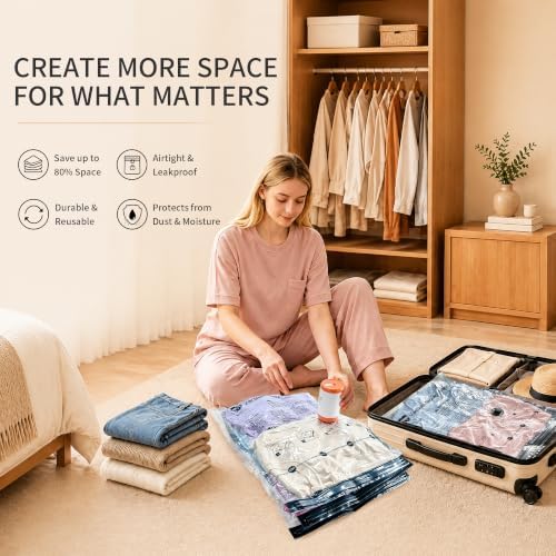 GONGSHI Vacuum Storage Bags with Electric Pump, 32-Piece Set - Image 2