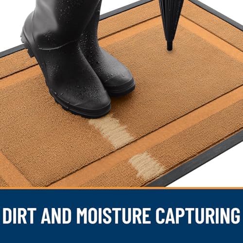 OLANLY Front Door Mat Outside 59x23, All-Season Heavy-Duty Rubber Doormat - Image 4