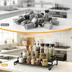 2 Pack Spice Rack Organizer for Cabinet, 13-21.5" Expandable Spicy Shelf - Image 4