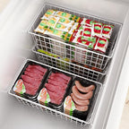 Orgneas Upright Freezer Organizer Bins Metal Wire Storage Container Basket - Image 4