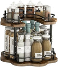 2 Tier Lazy Susan Organizer,2-Tier Spinning Spice Rack with Stable Carousel Base & 4 Height Settings for Cupboard Kitchen Countertop Dining Table Cupboard (Petal Shape) by LIAISIMI