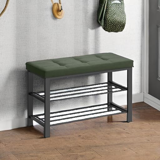 SONGMICS Shoe Bench, Storage Bench, Entryway Bench with Cushion - Image 5