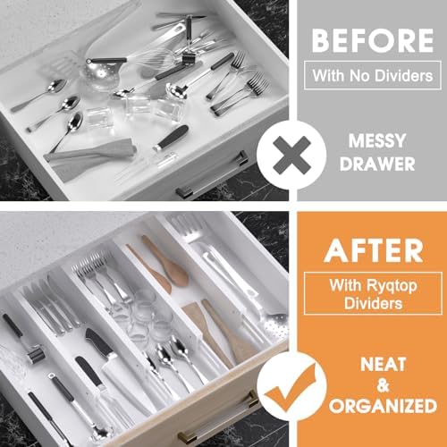 Bamboo Drawer Dividers, Adjustable Drawer Organizers, Fits 17.6–21" Drawers - Image 2