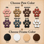 Personalized Dog Key Hook for Wall Mount with Custom Portrait & Name, Paw Print Wooden Wall Organizer, Pet Collar and Harness Holder, Key and Leash Rack for Entryway, Home Decor for Pet Lovers - Image 4
