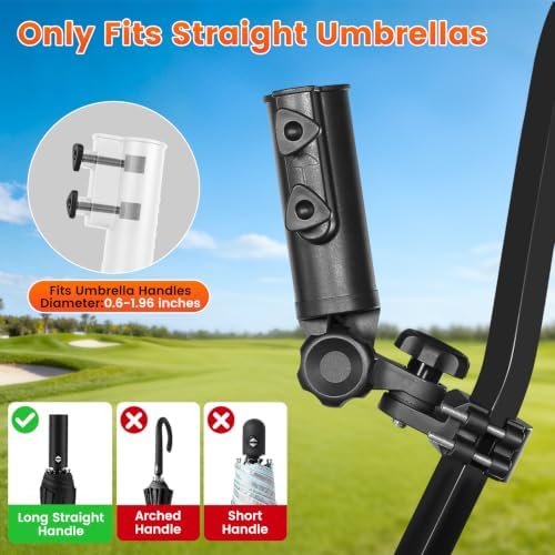 Upgraded Heavy Duty Universal Golf Push Cart Umbrella Holder - Image 5