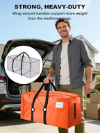 HOMESURE Supports 200lbs Heavy Duty Moving Bags - Strong Zipper & Wrap-Around Handles - Water-Resistant Storage Totes, Durable Alternative to Moving Boxes- 12 Pack -Multi-Color System for Easy Sorting - Image 2