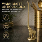 WallCharmers Gold Elephant Paper Towel Holder & Metal Toilet Paper Stand - Image 5