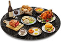 ZL ZELing 23.6" Lazy Susan Turntable – 360° Sinteredstone Silent Anti-Slip Turntable, Table Top Centerpiece for Kitchen, Pantry, Spice Rack, Refrigerator & Dining Table, Glossy Black by ZLZELing
